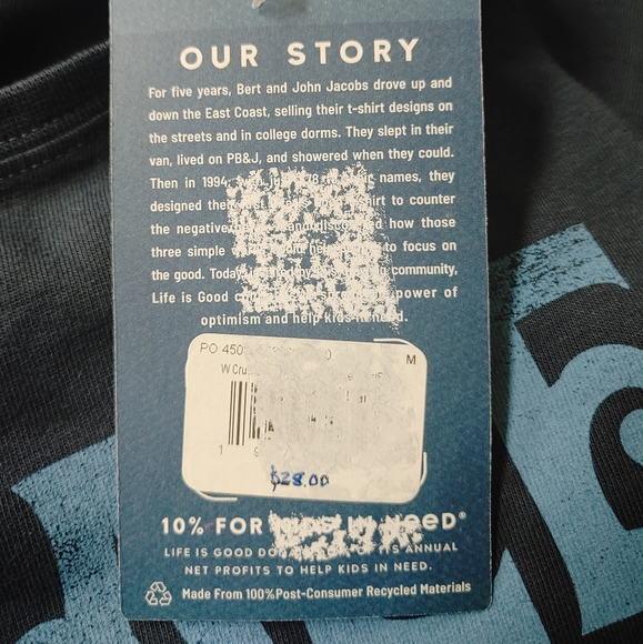 Life is Good Peace Love Baseball W-M - Picture 5 of 5